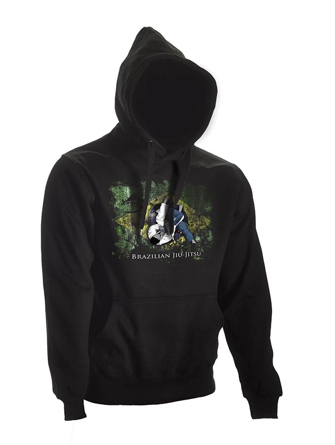 BJJ Hoodie Ground Warrior zwart