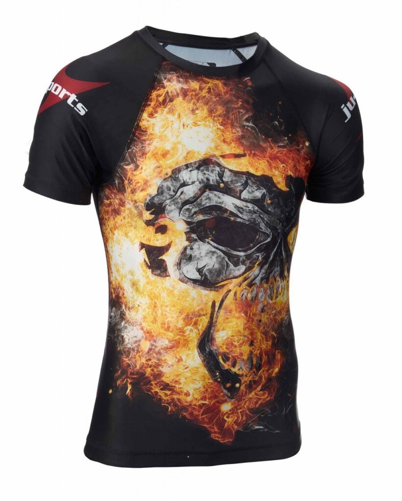Dark Line Rashguard korte mouwen "Skull"