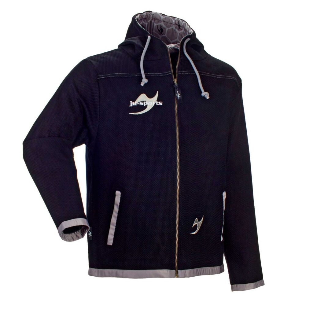 Street-Gi Hoodie met rits zwart