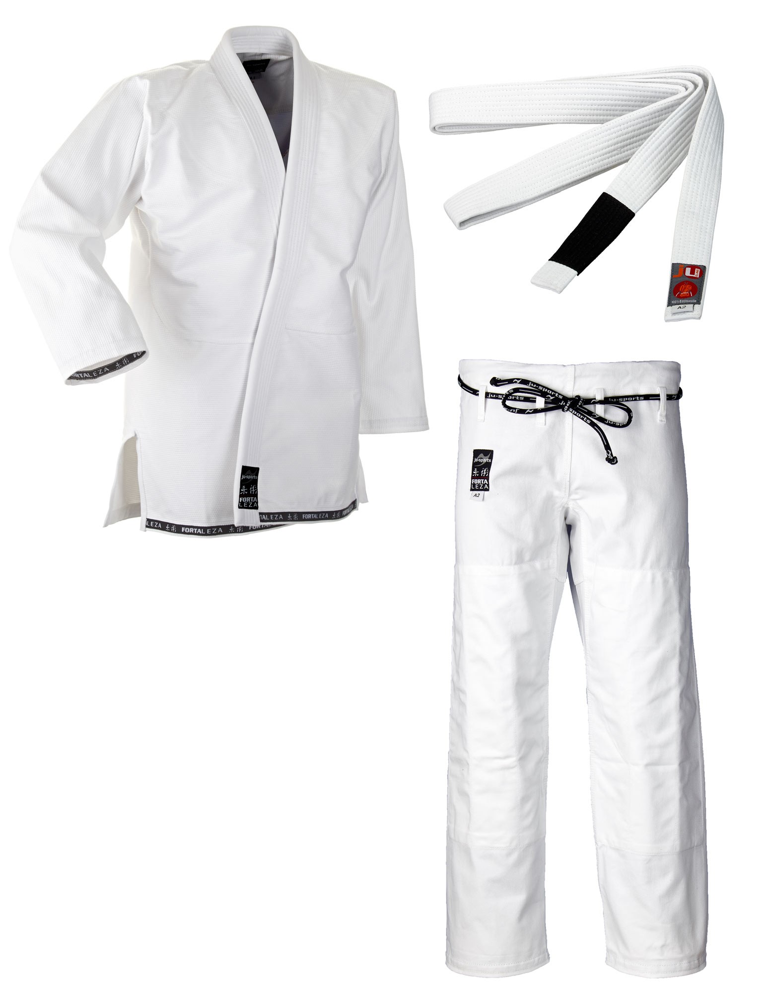 BJJ Starter Gi "Fortaleza" + BJJ gordel wit