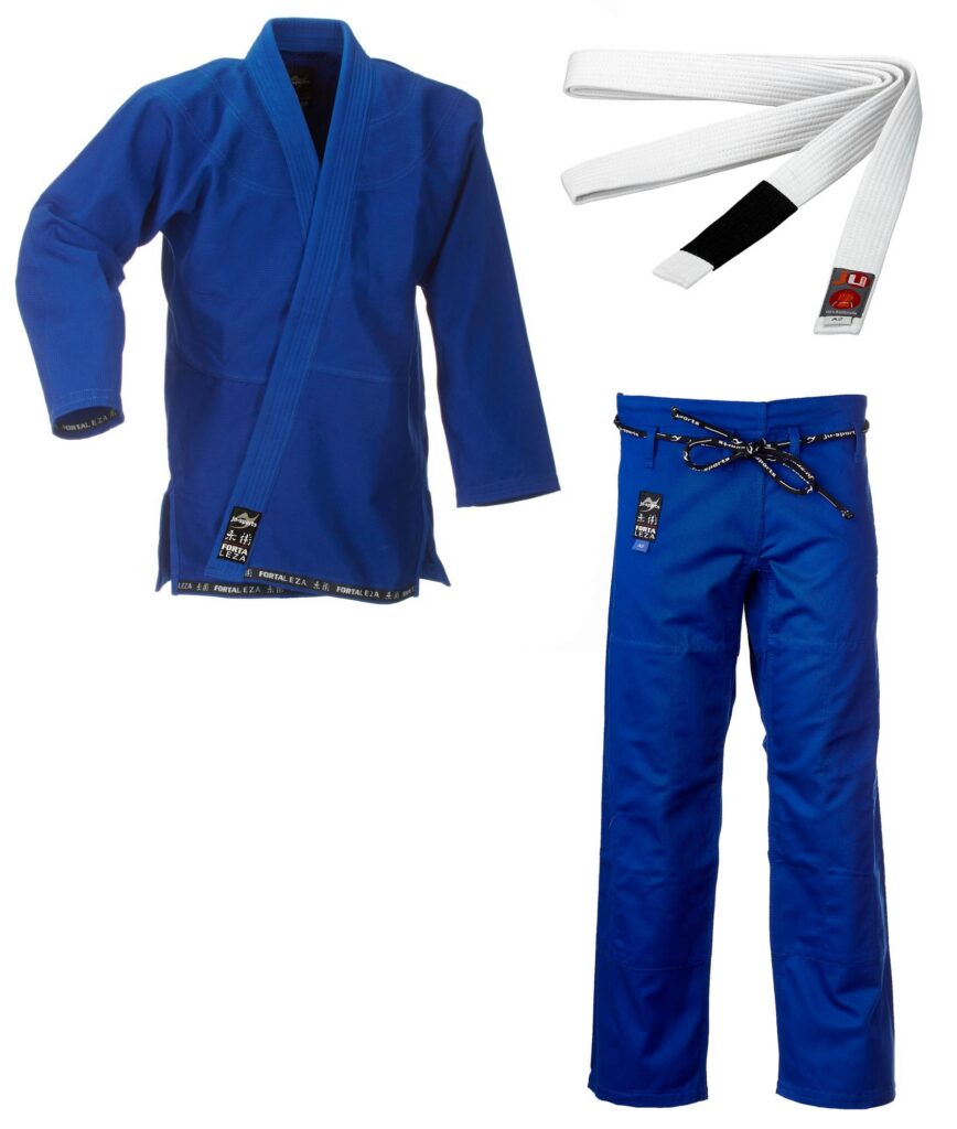 BJJ Starter Gi "Fortaleza" blauw + BJJ gordel wit