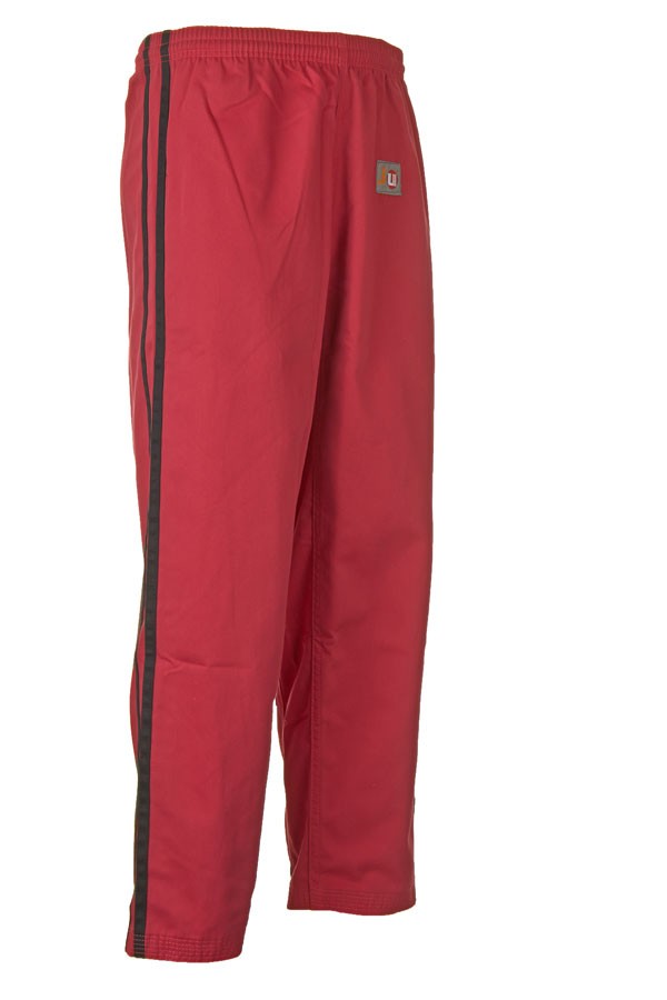 Arnis broek rood met 2 zwarte strepen