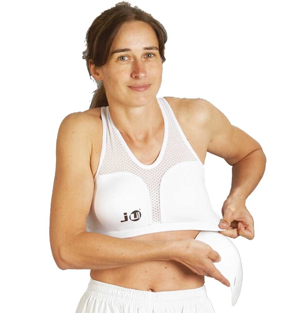 Lycra-top voor damens (borstbeschermingscomponent) wit
