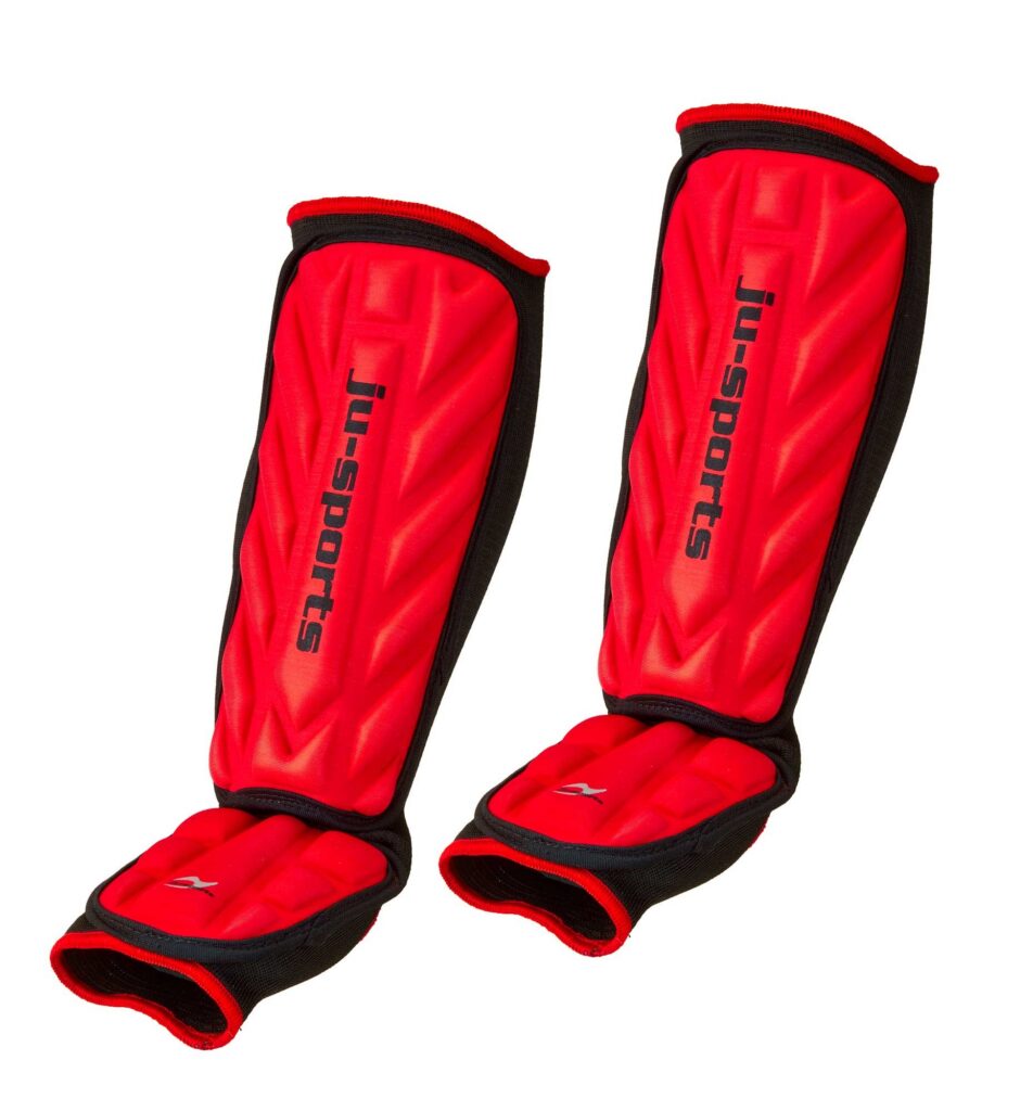 Scheenbeen en voetbeschermers V-Shape C19 rood