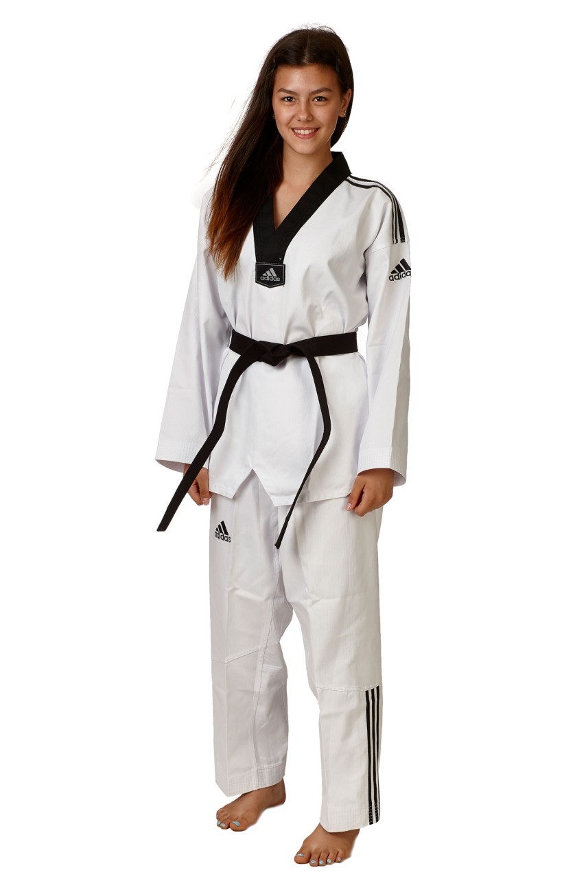 adidas Taekwondopak, Adi Club 3 strepen, zwarte Revers, ADITCB02