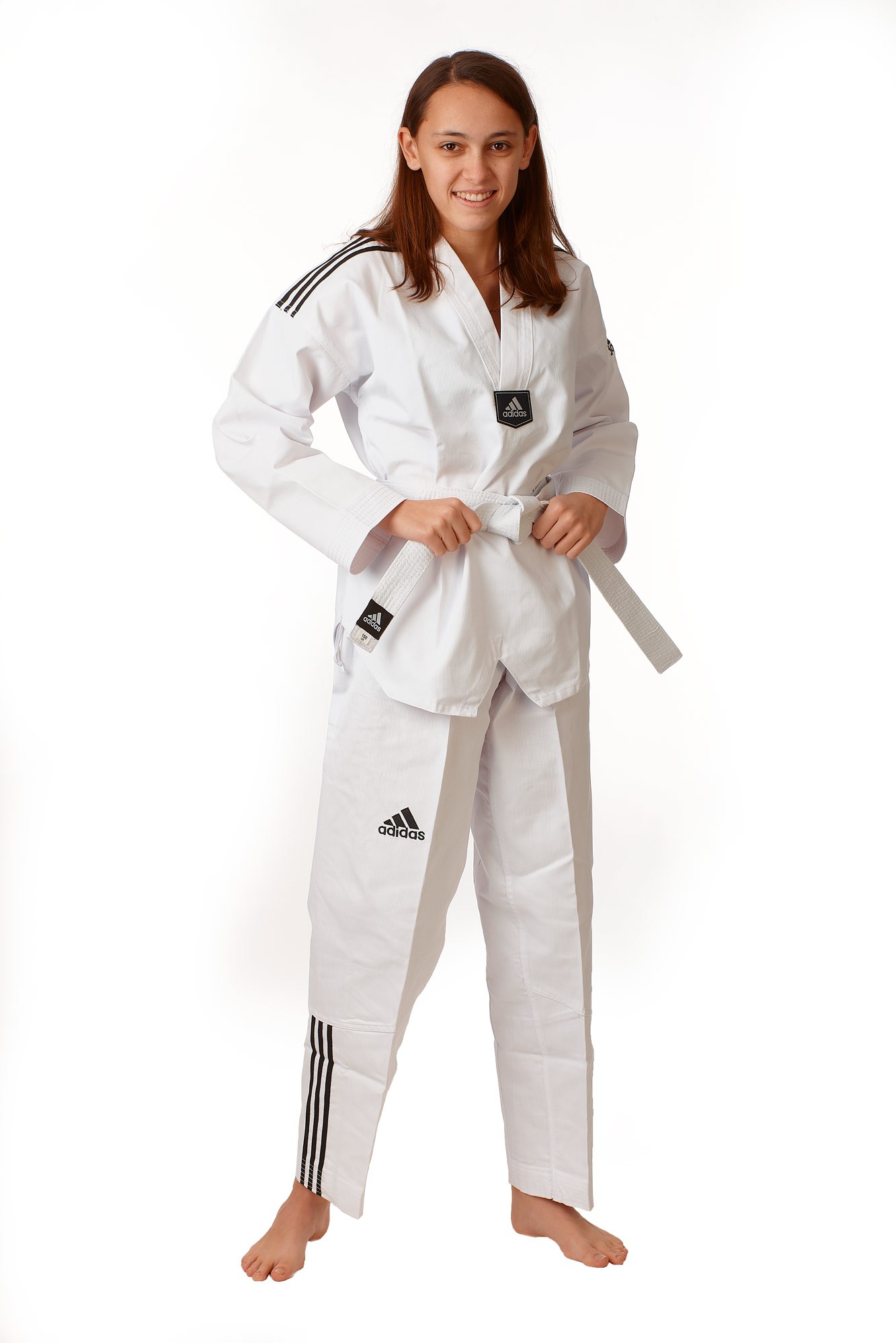 adidas Taekwondopak, Adi Club 3 strepen, witte Revers, ADITCB02