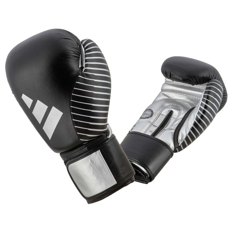 adidas kickboxing competitie handschoenen zwart/zilver, adiKBWKF200