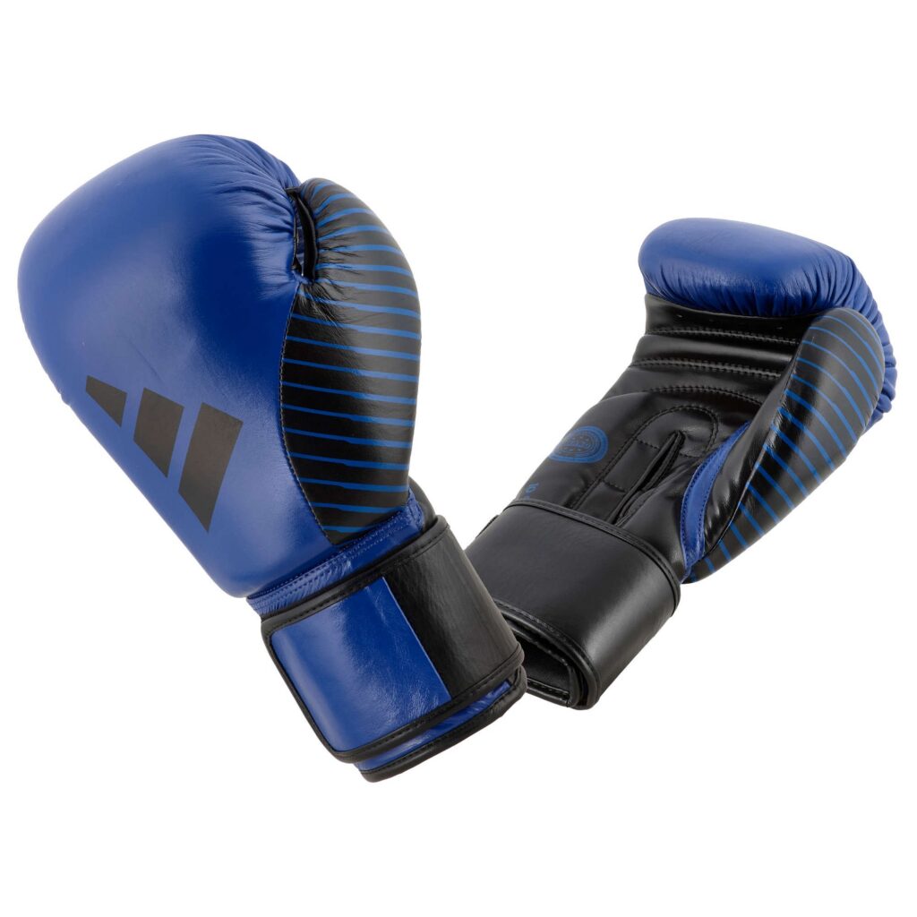 adidas kickboxing competitie handschoenen blauw/zwart adiKBWKF200