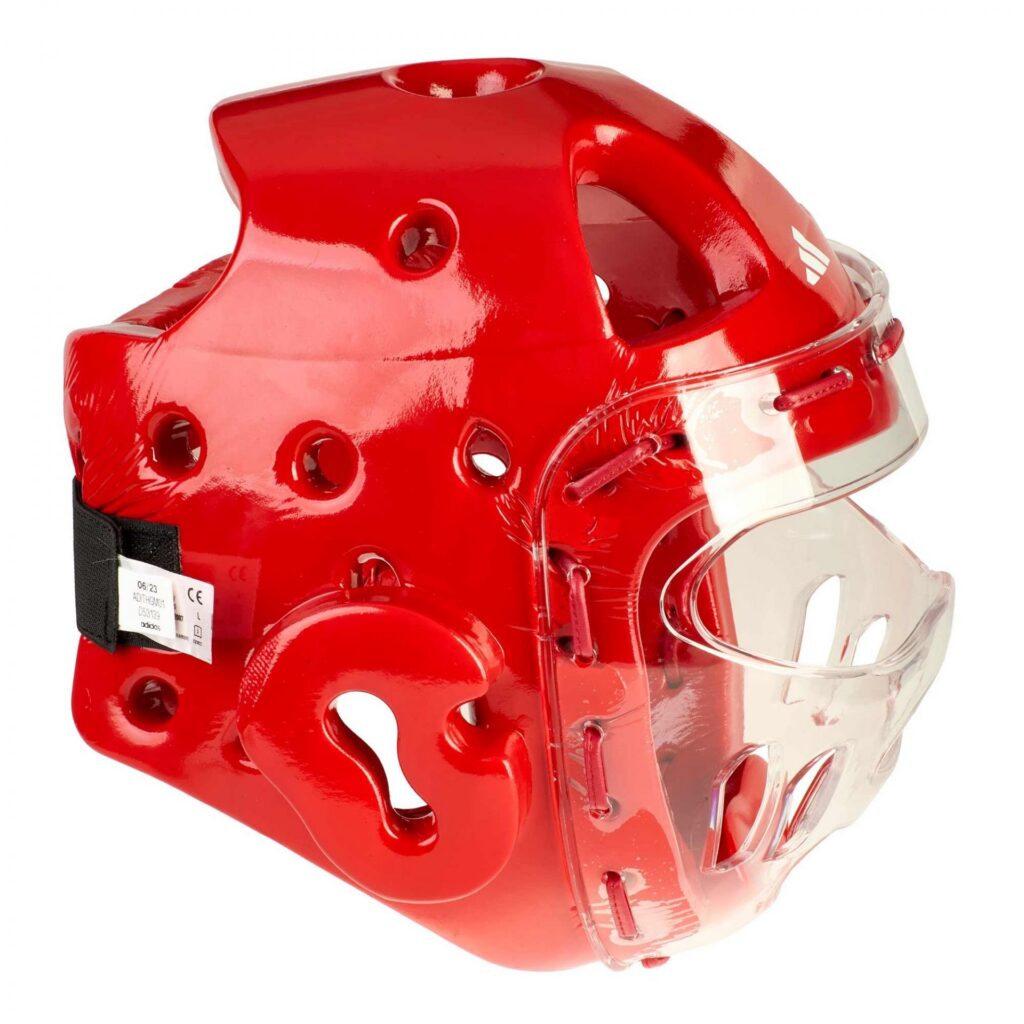 adidas hoofdbescherming dip rood met masker, ADITHGM01