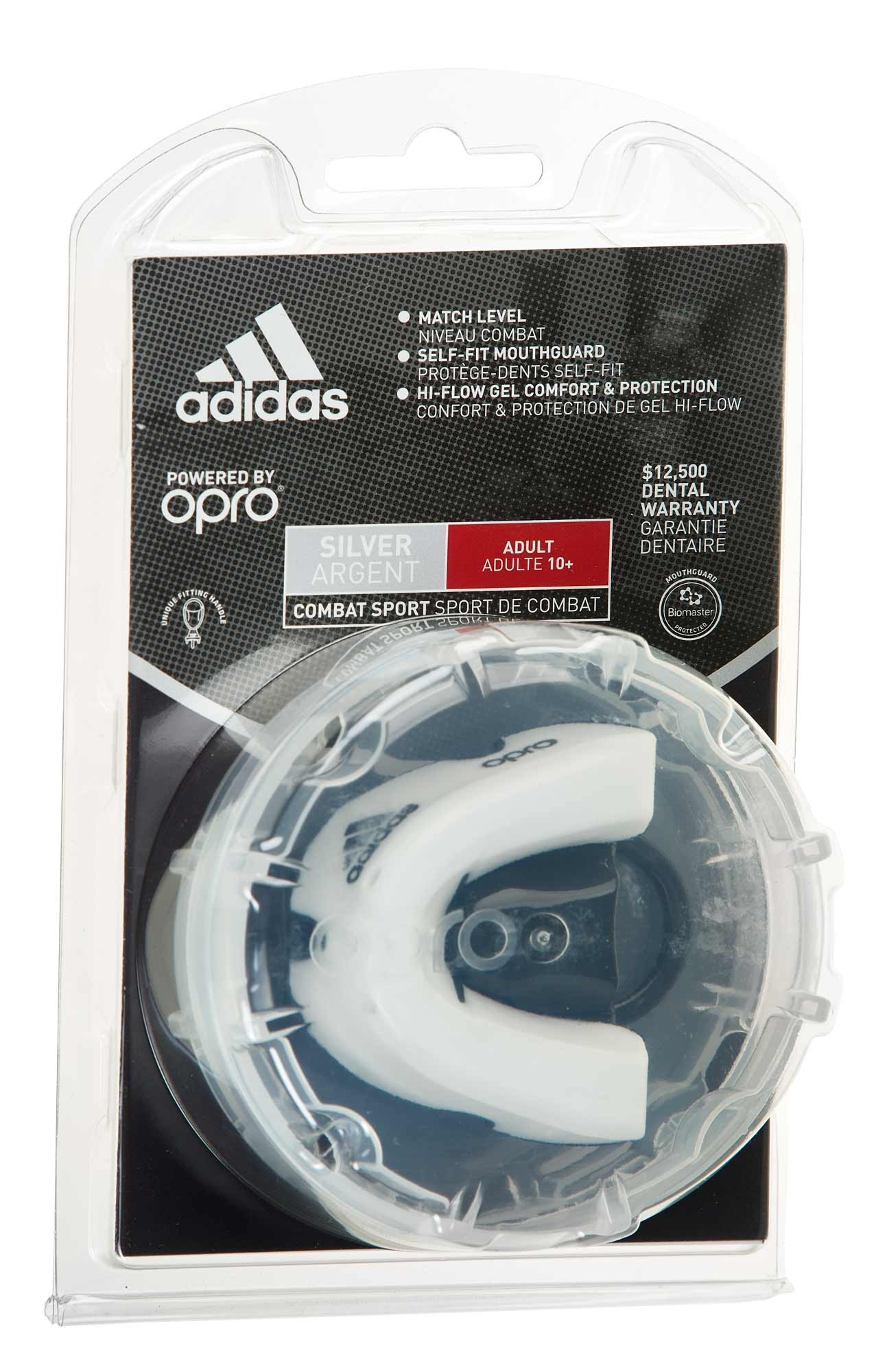 adidas gebitsbeschermer OPRO zilver, wit ADIBP32