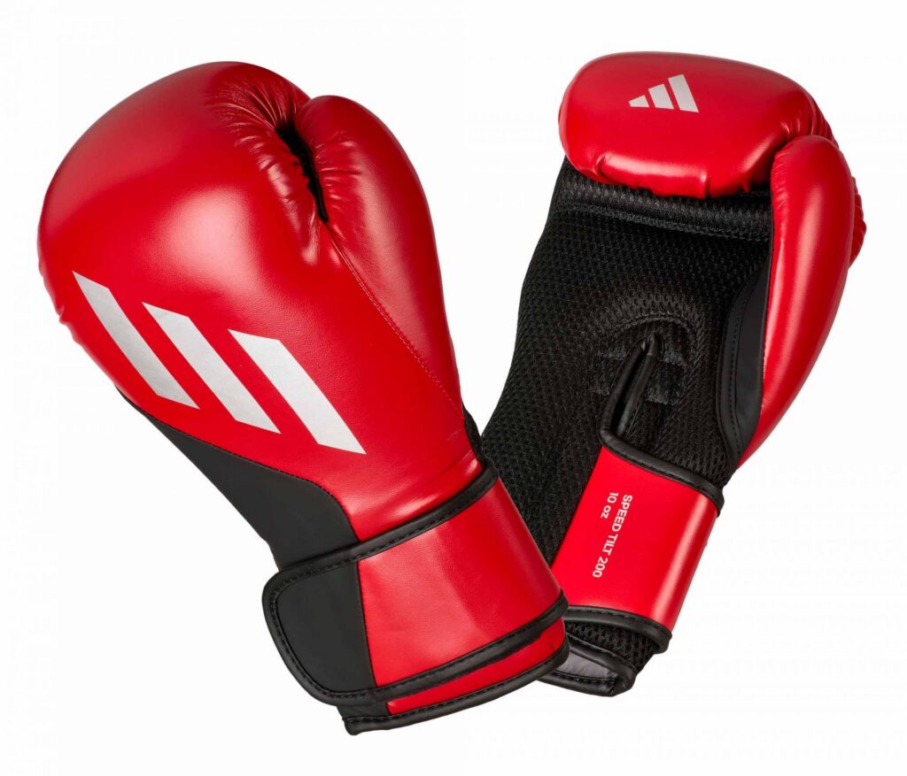 Adidas bokshandschoenen SPEED TILT 200, solarrood/zilver SPD200