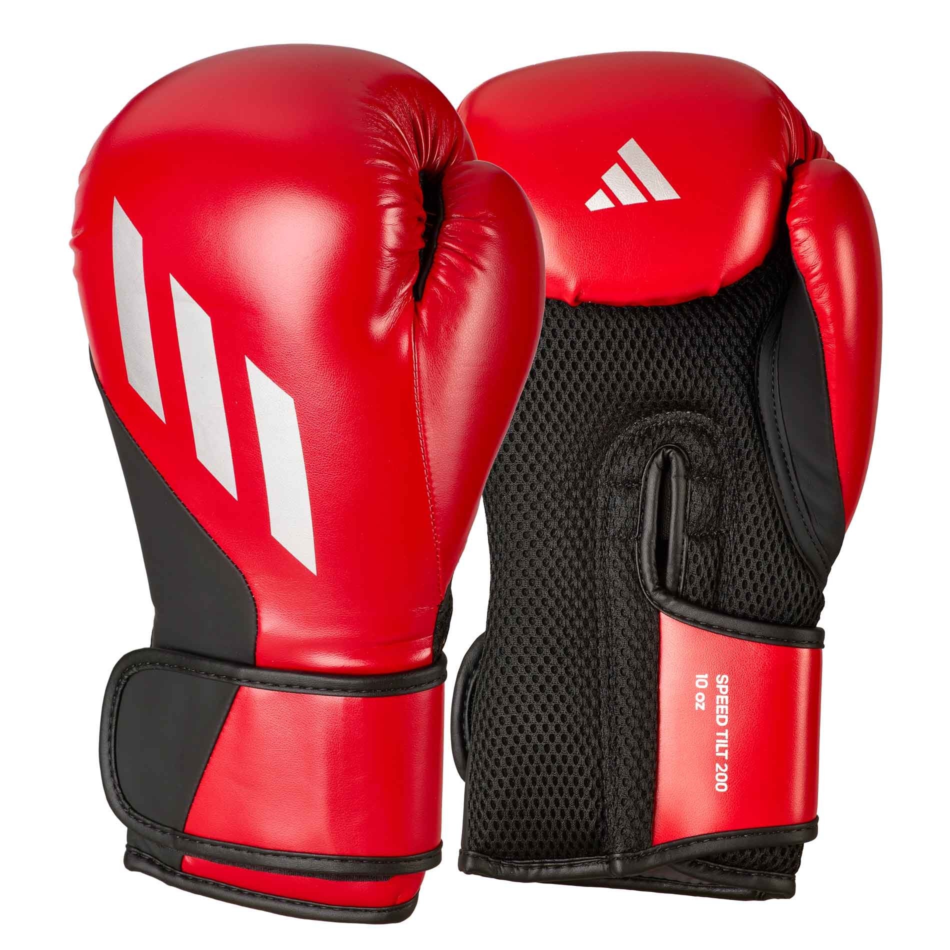 Adidas bokshandschoenen SPEED TILT 200, solarrood/zilver SPD200
