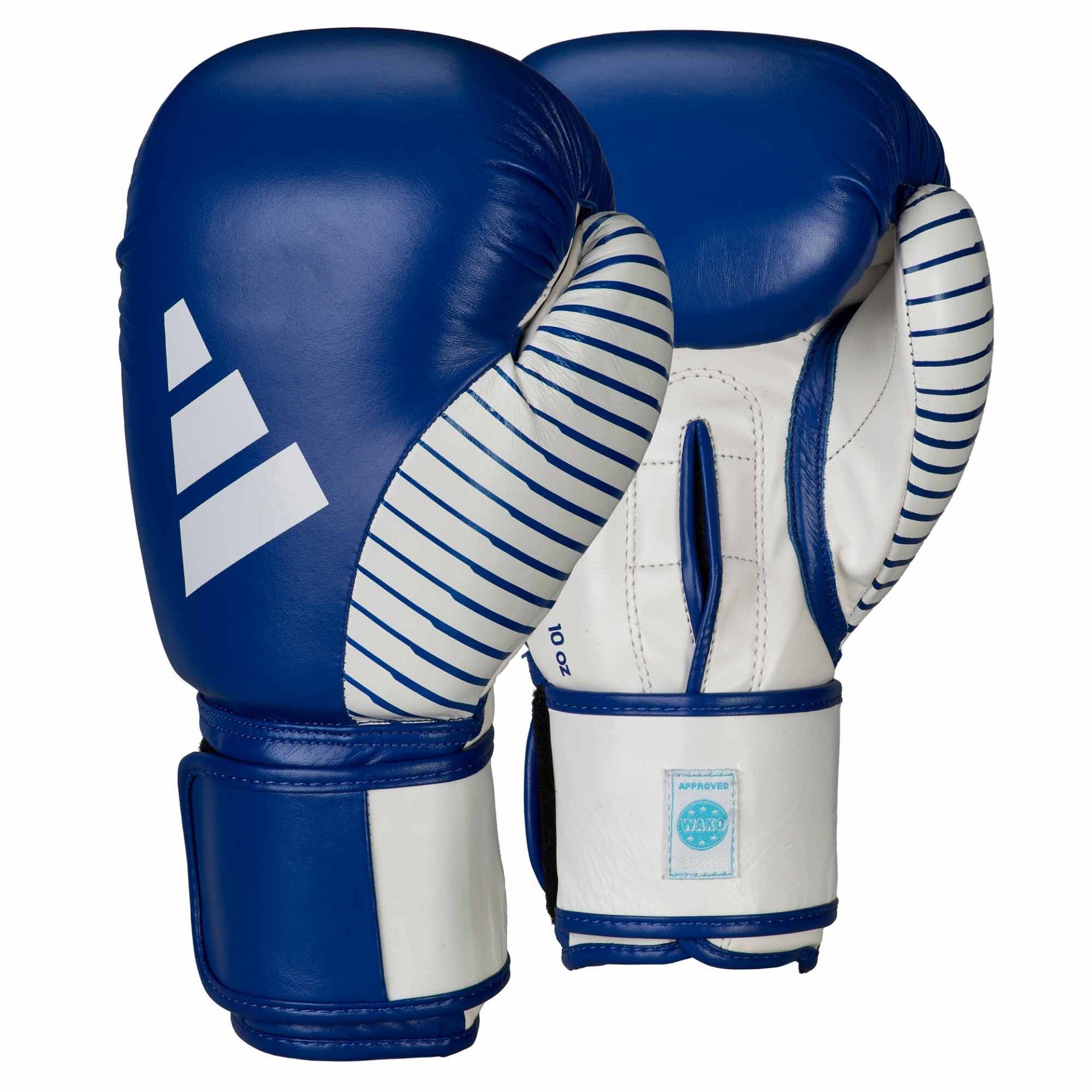 adidas Kickboxing wedstrijdhandschoen blauw/wit, adiKBWKF200