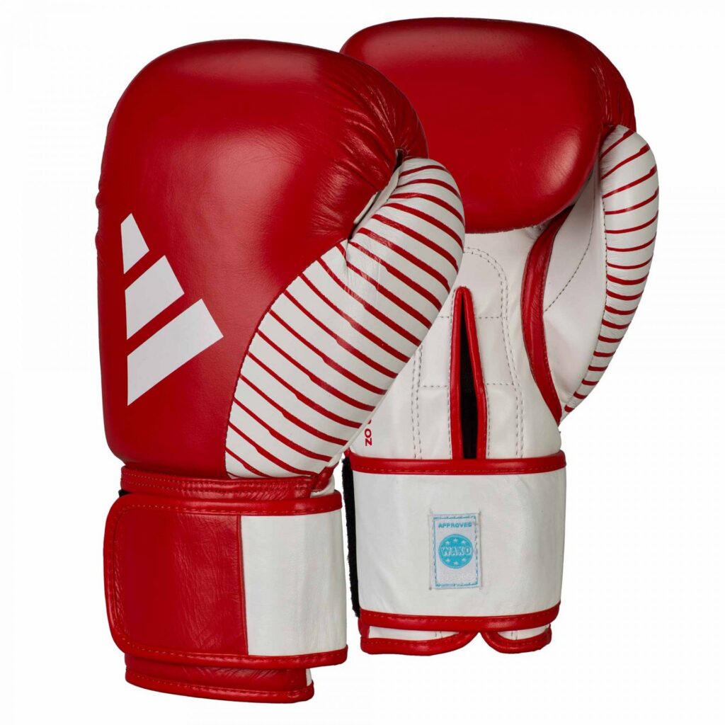 adidas Kickboxing wedstrijdhandschoen rood/wit, adiKBWKF200