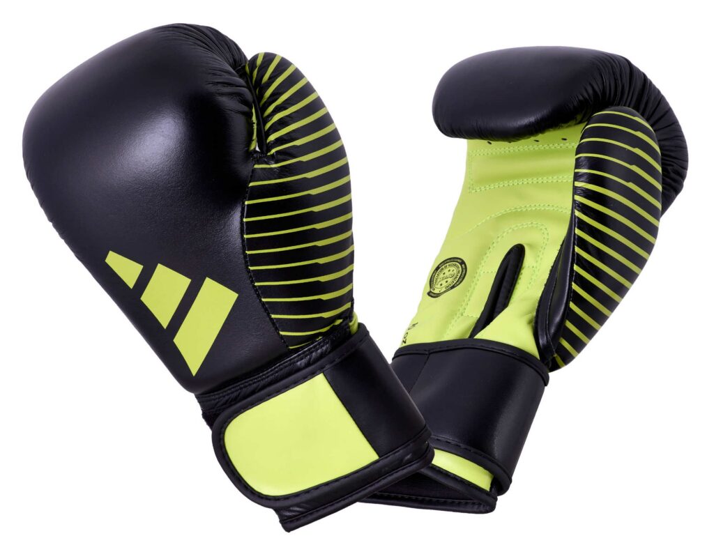adidas Kickboxing wedstrijdhandschoen zwart/neongroen, adiKBWKF200