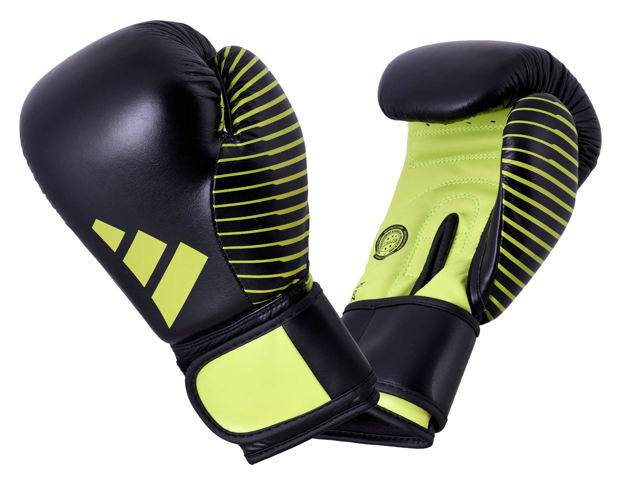 adidas Kickboxing wedstrijdhandschoen zwart/neongroen, adiKBWKF200