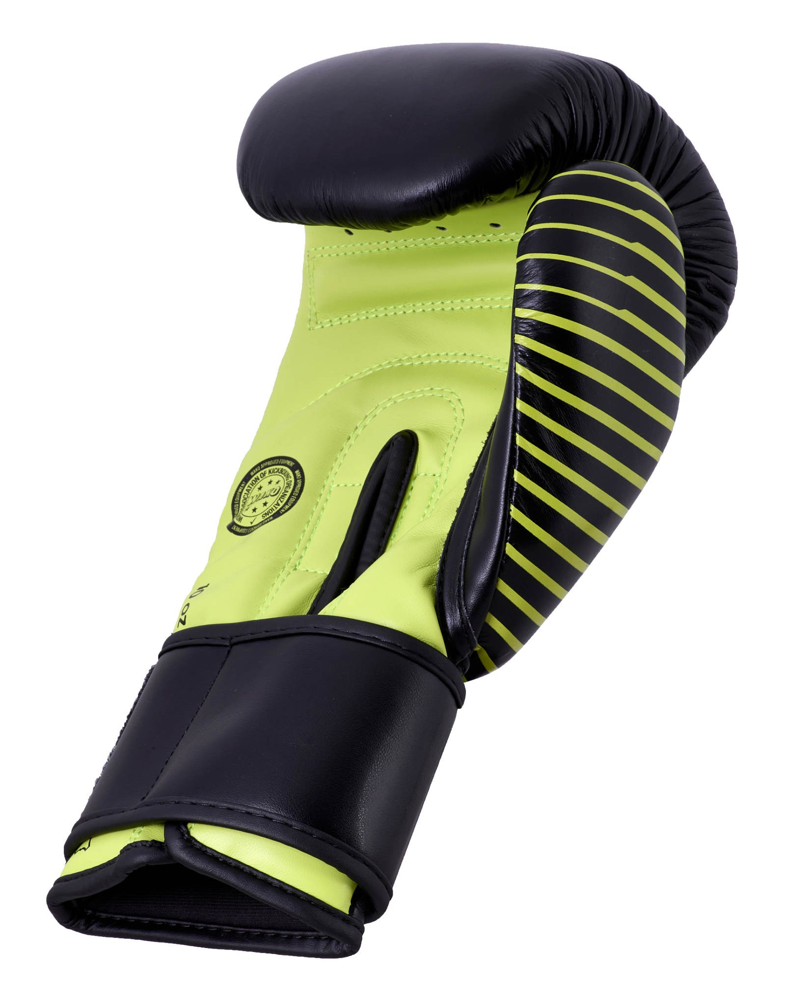 adidas Kickboxing wedstrijdhandschoen zwart/neongroen, adiKBWKF200