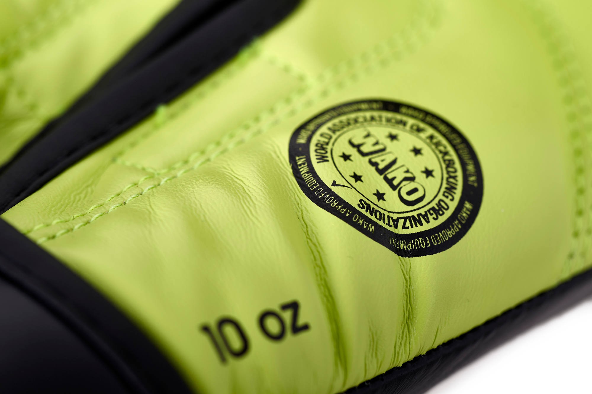 adidas Kickboxing wedstrijdhandschoen zwart/neongroen, adiKBWKF200