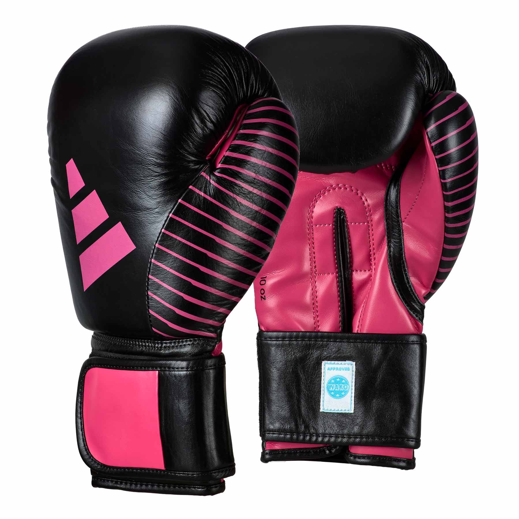 adidas Kickboxing wedstrijdhandschoen zwart/roze, adiKBWKF200