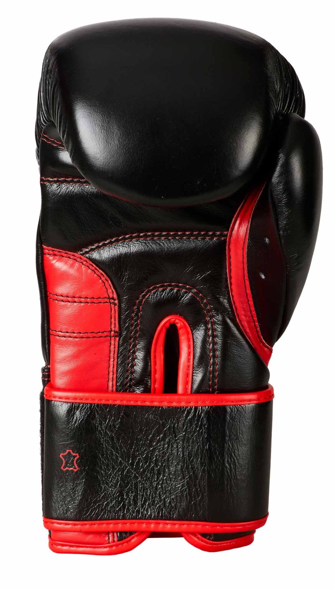 Bokshandschoen Training pro leer V2 zwart/rood
