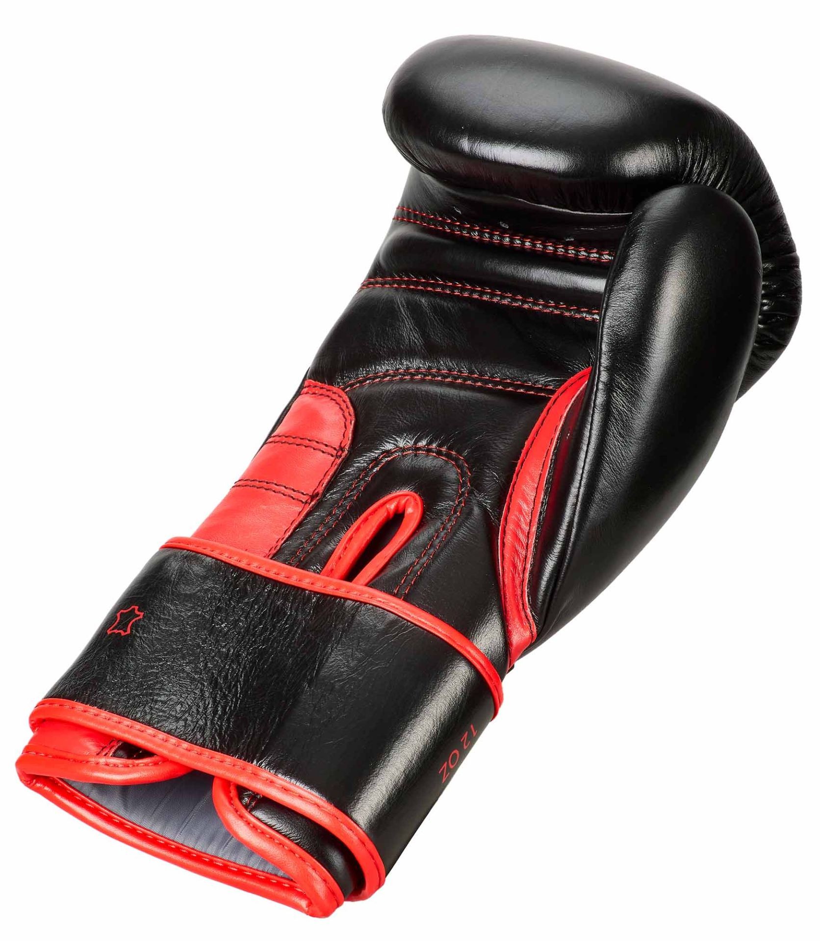 Bokshandschoen Training pro leer V2 zwart/rood
