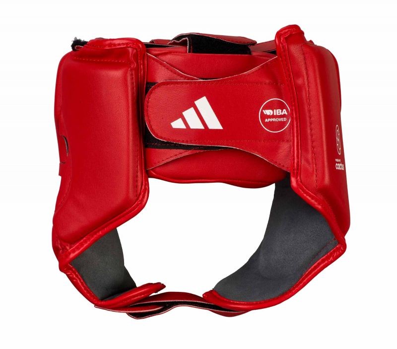 adidas IBA hoofdbescherming rood cactusleer, adiIBAH1C