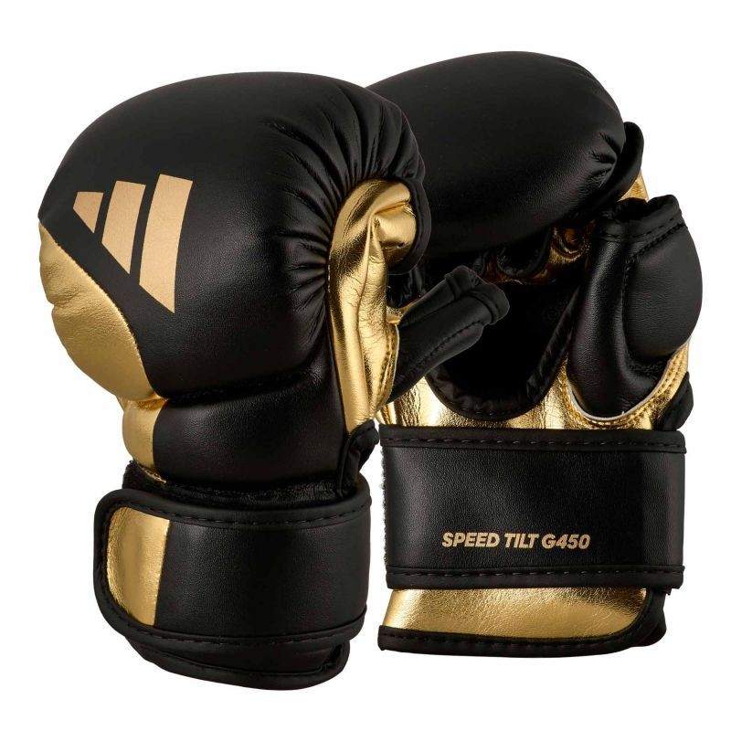 adidas Speed Tilt 450 MMA sparringhandschoen zwart/goud adiCSG450