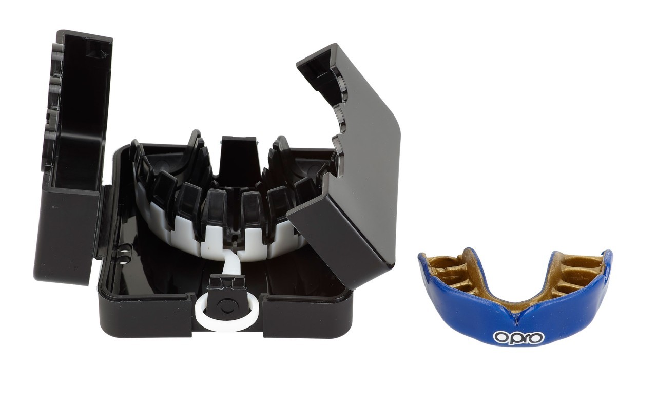 OPRO gebitsbeschermer PowerFit donkerblauw/goud