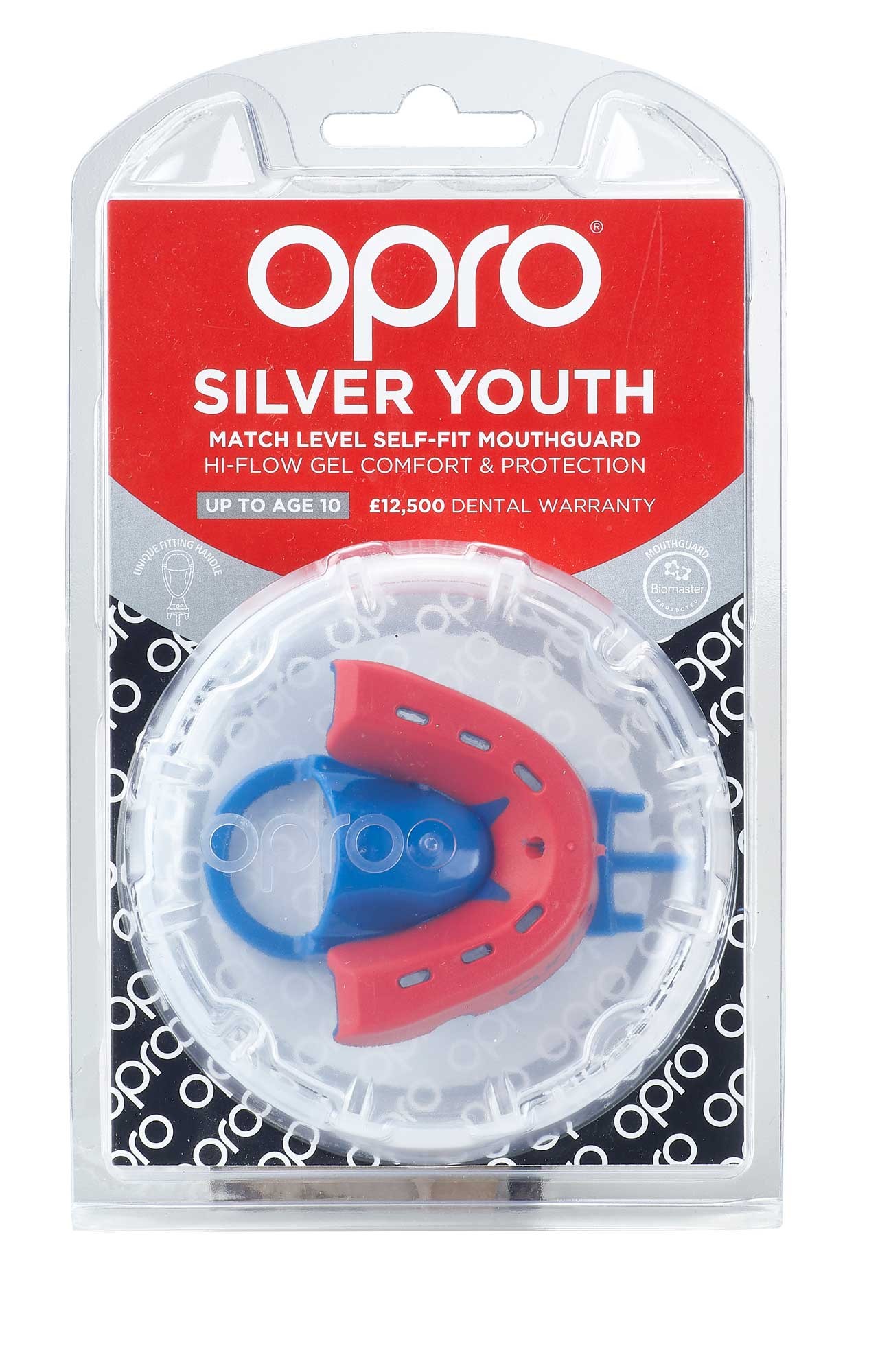 OPRO gebitsbeschermer Junior Silver - Rood/Blauw