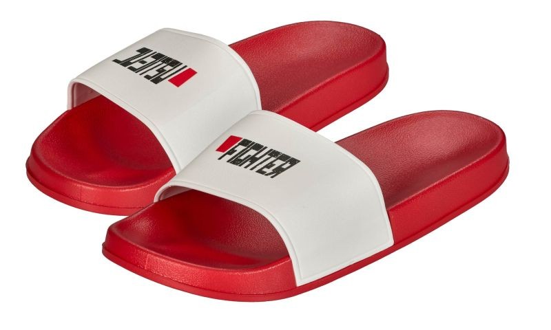 Ju-Sports badslippers Fighter rood/wit
