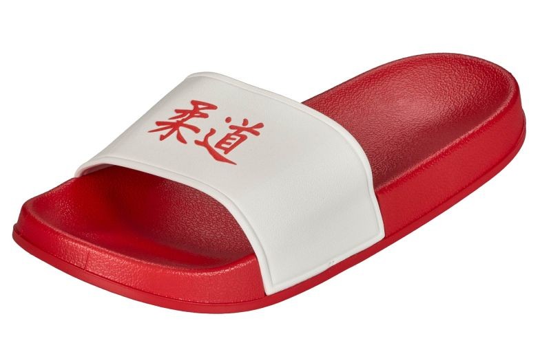 Ju-Sports badslippers Judo rood/wit