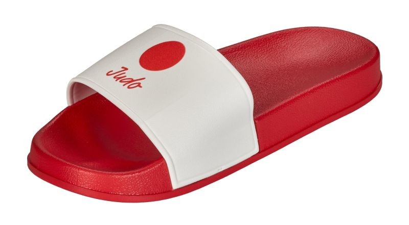 Ju-Sports badslippers Judo rood/wit