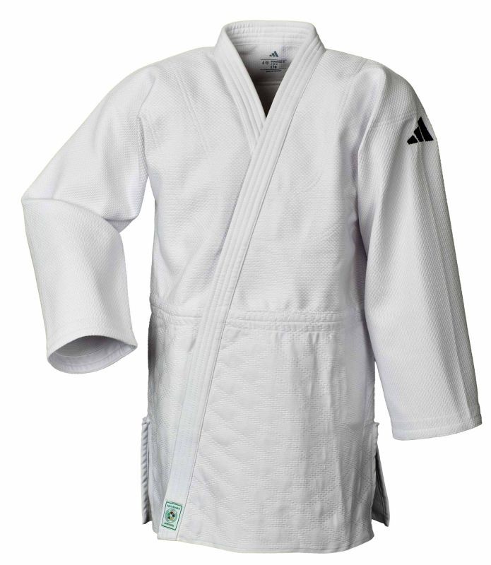 Model 1 - wit, alleen met logo - Adidas judojas CHAMPION III IJF - JIJFS-JAC