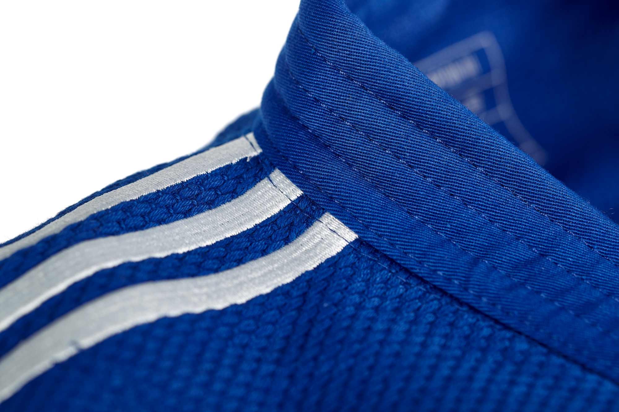 adidas judopak CHAMPION III IJF - Model 1 JIJFB blauw/witte strepen