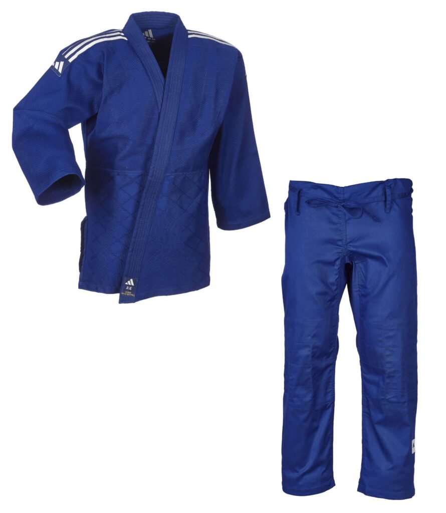 adidas judopak Club blauw/witte strepen, J350B