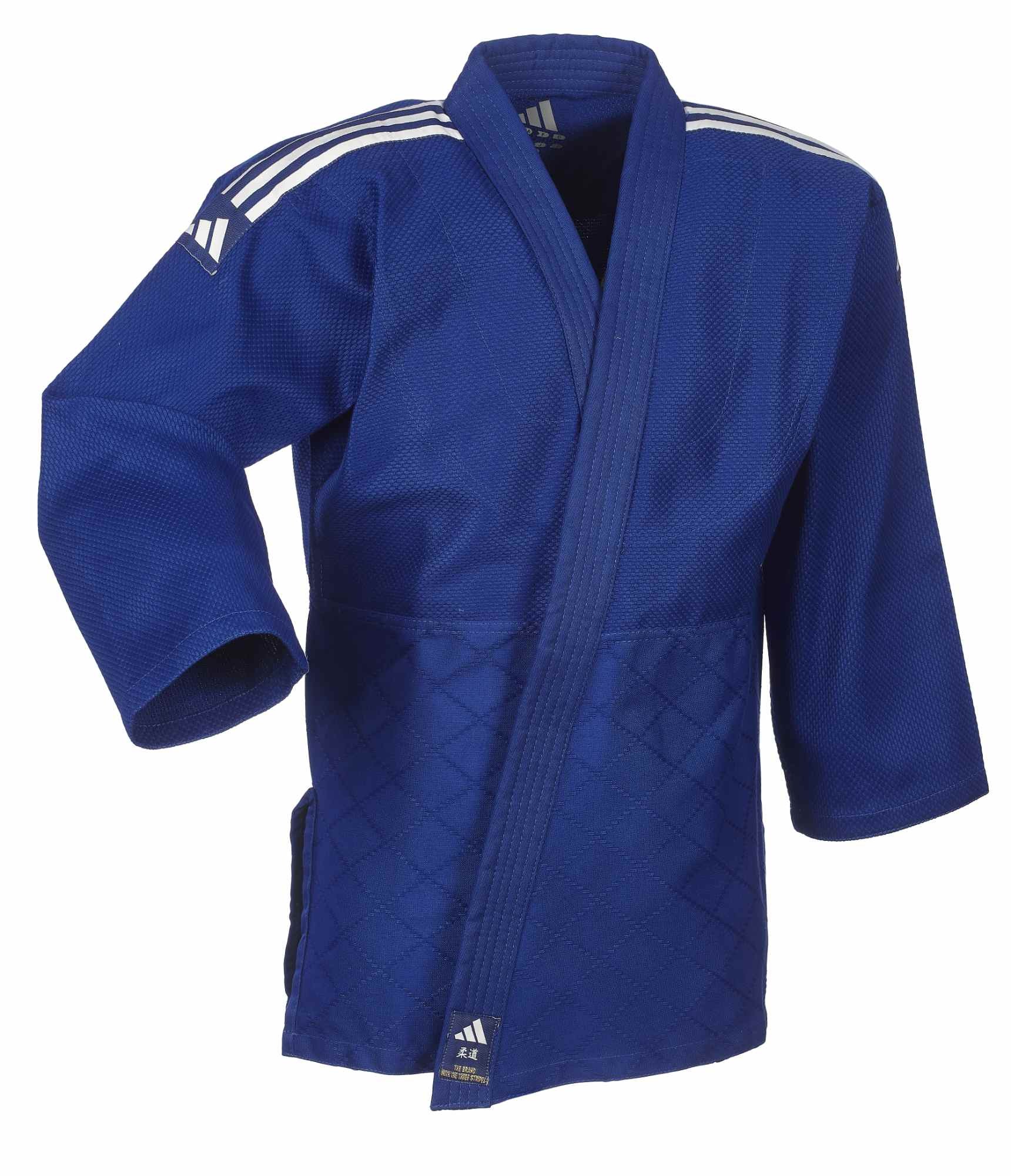 adidas judopak Club blauw/witte strepen, J350B