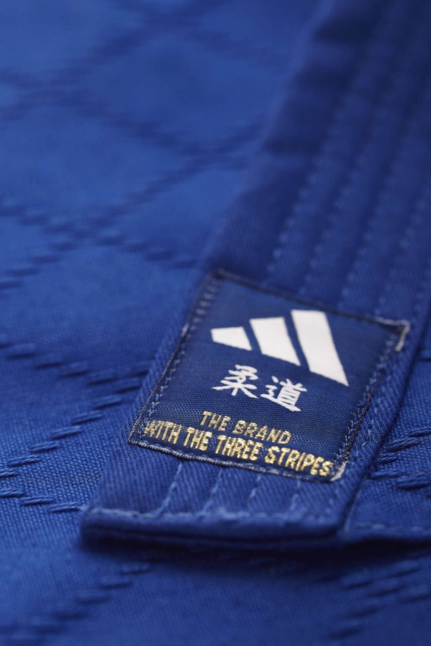 adidas judopak Club blauw/witte strepen, J350B