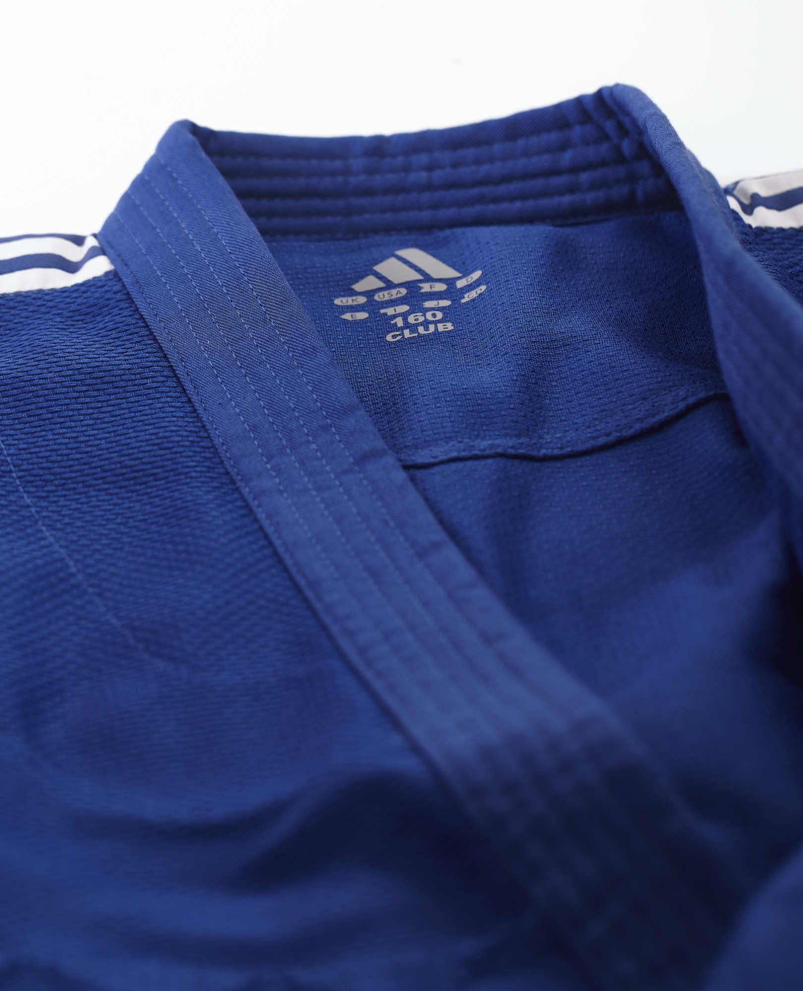 adidas judopak Club blauw/witte strepen, J350B