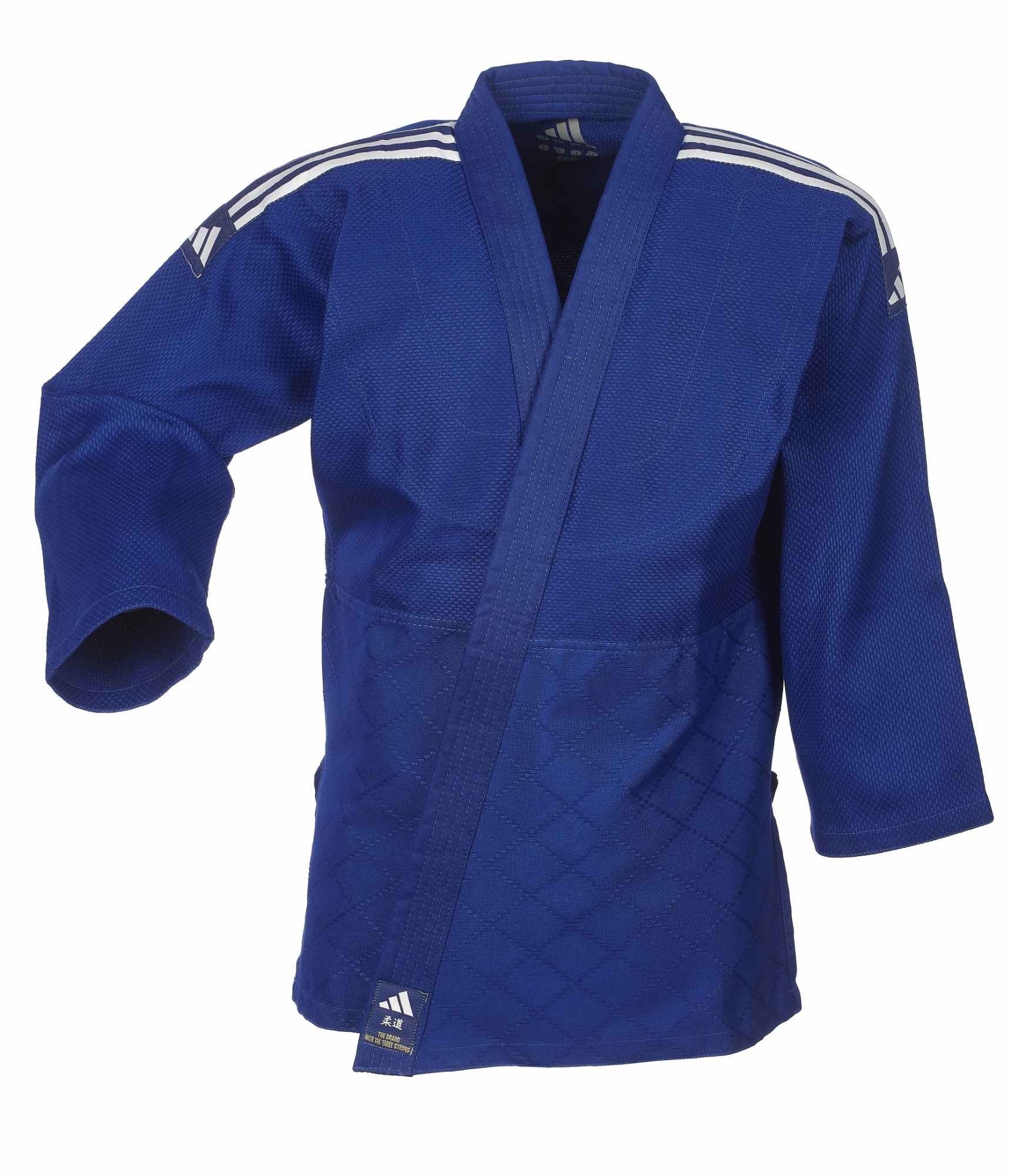 adidas judopak Club blauw/witte strepen, J350B