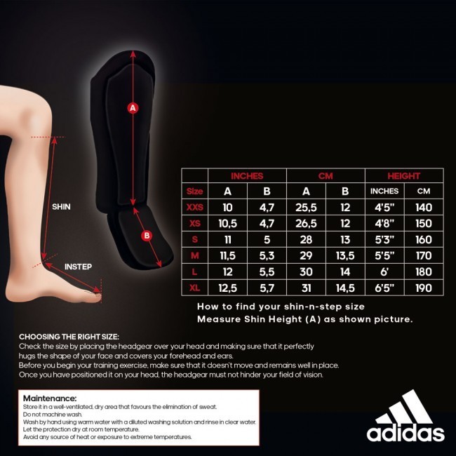adidas scheenbeenbeschermer van stof, zwart, adiGSS013
