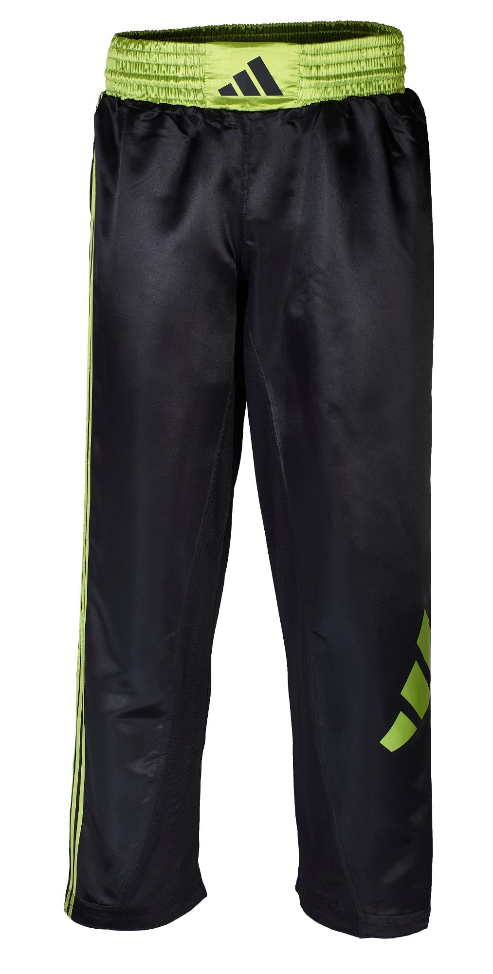 adidas kickboxbroek zwart/limoengroen, adiKBUN100T