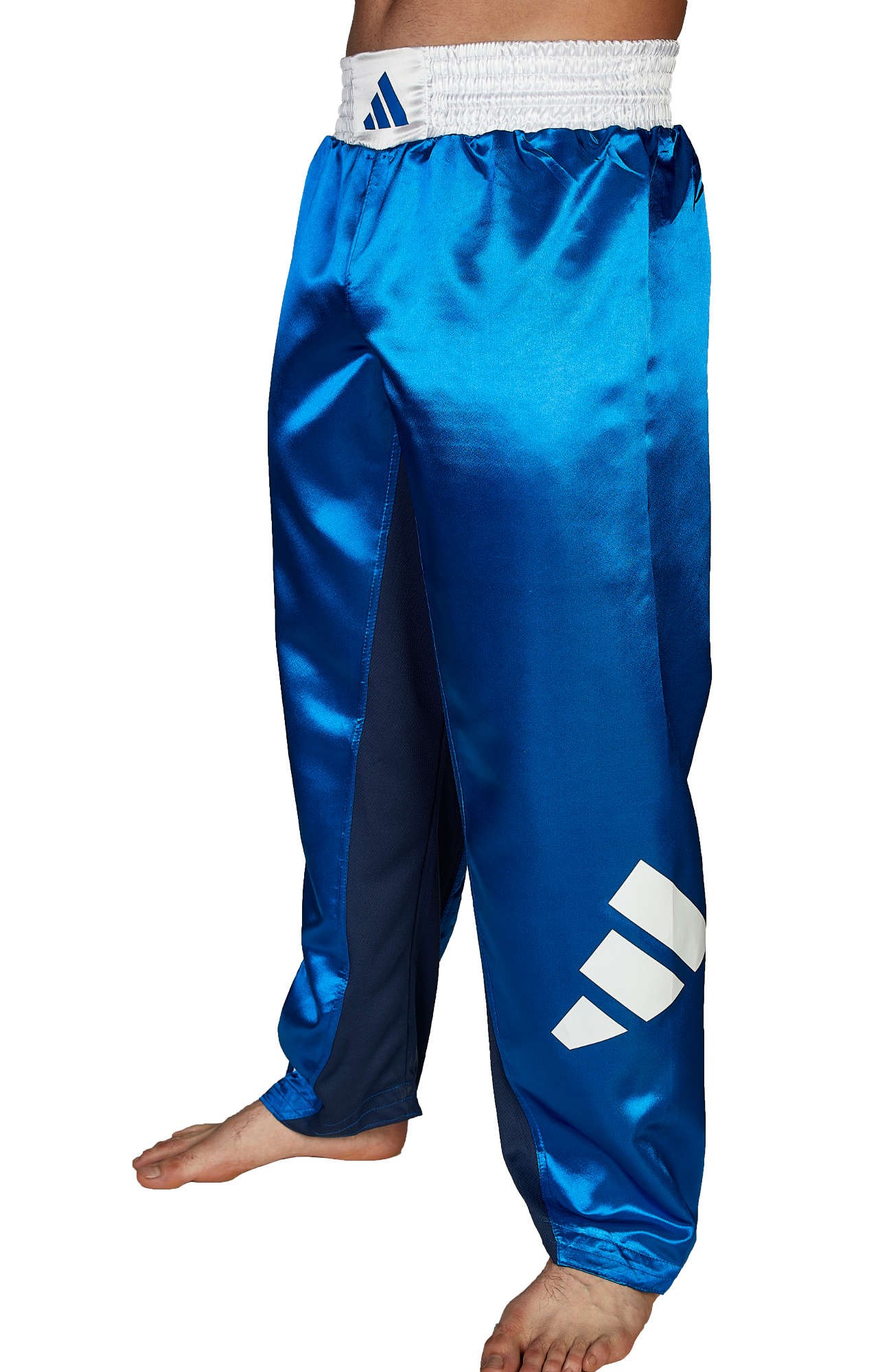 adidas kickboxbroek blauw/wit, adiKBUN100T
