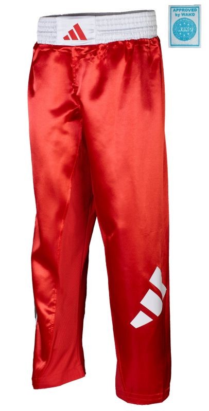 adidas kickboxbroek rood/wit, adiKBUN100T