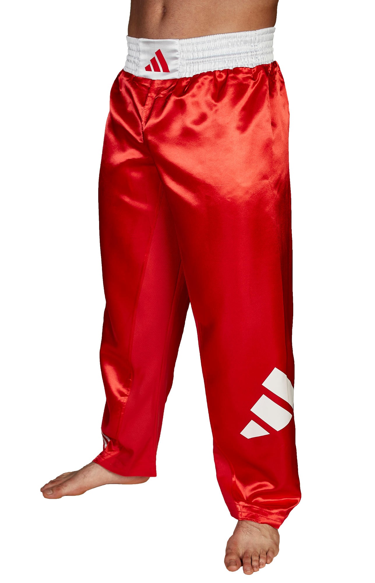 adidas kickboxbroek rood/wit, adiKBUN100T