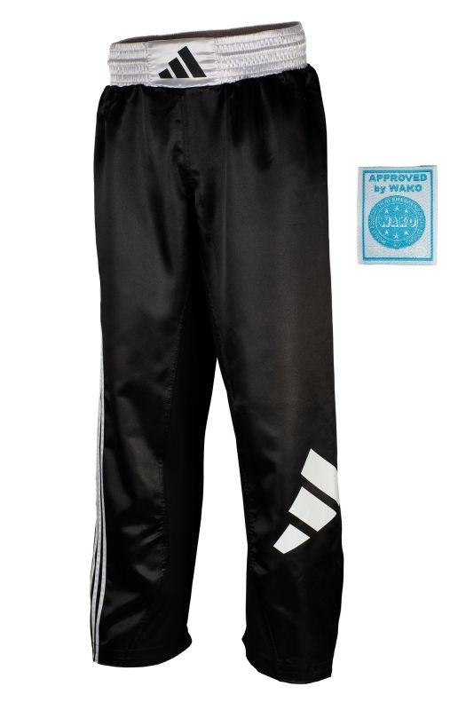 adidas kickboxbroek zwart/wit, adiKBUN100T