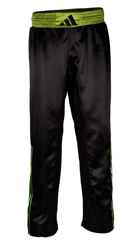 adidas kickboxbroek zwart/solar lime, adiKBUN200T