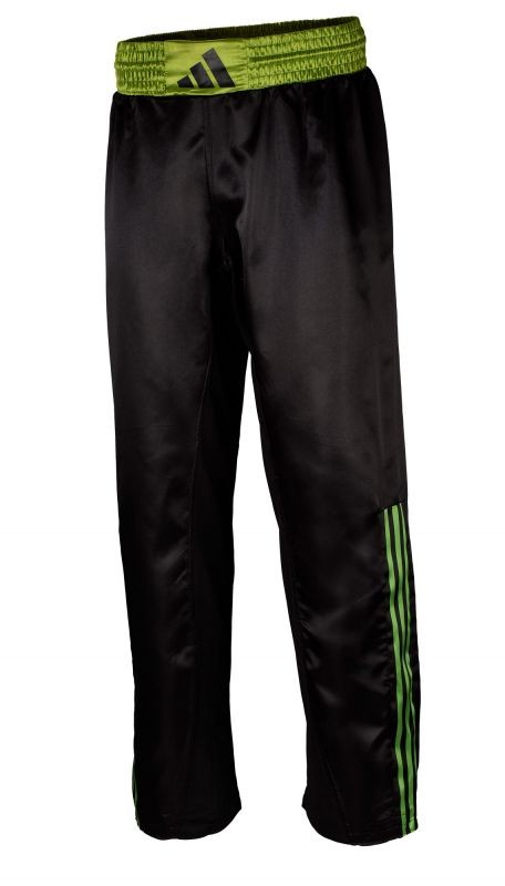 adidas kickboxbroek zwart/solar lime, adiKBUN200T