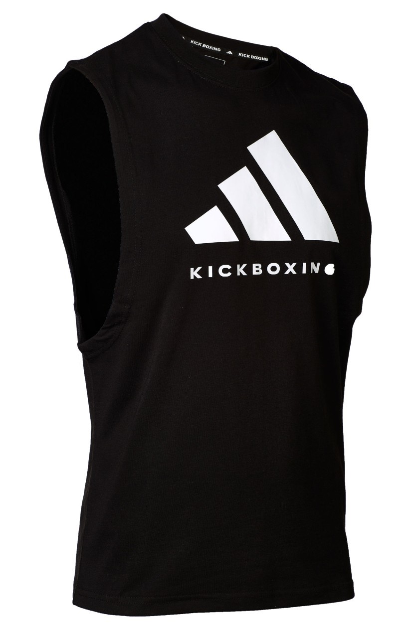 adidas Graphic mouwloze top voor kickboksen, zwart adiCLTT24-KB
