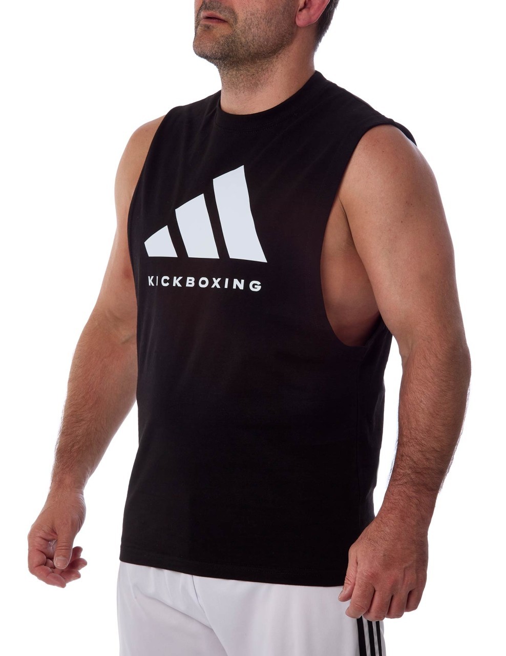 adidas Graphic mouwloze top voor kickboksen, zwart adiCLTT24-KB