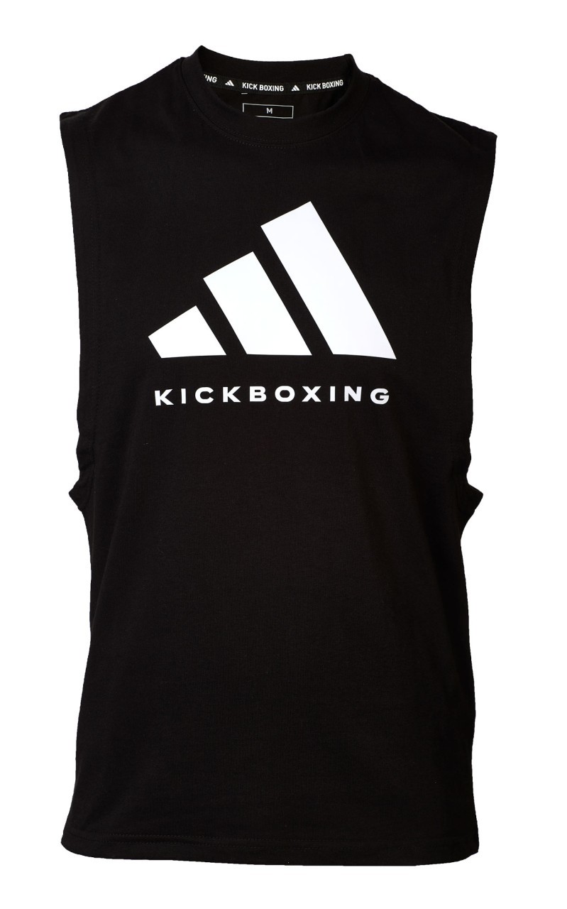 adidas Graphic mouwloze top voor kickboksen, zwart adiCLTT24-KB